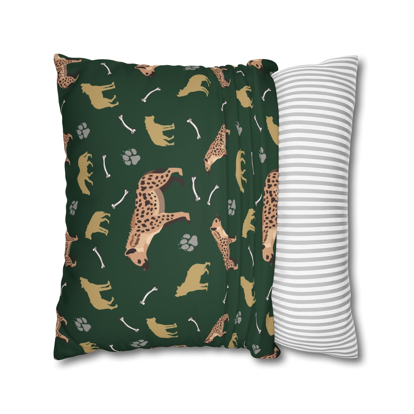 Hyena Clan Lux Faux Suede Throw Pillow Cover – 18" x 18" & 20" x 20"