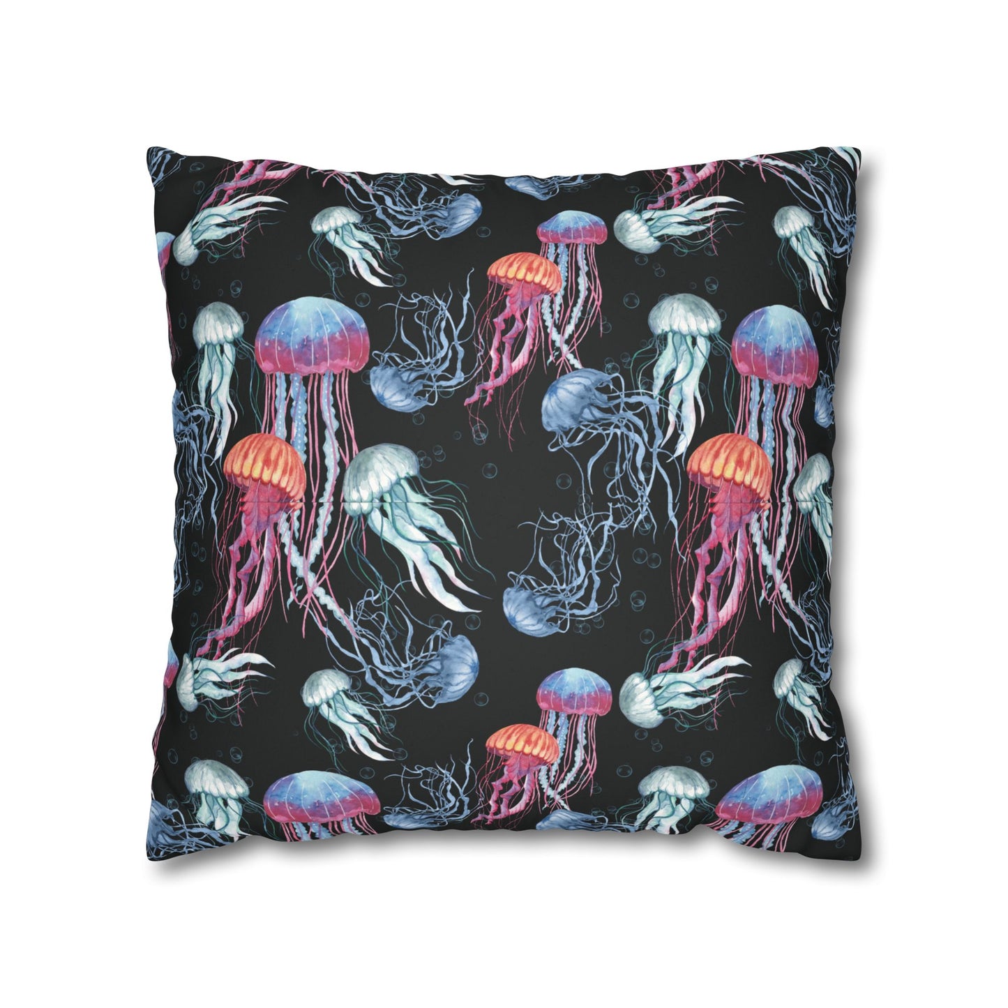Jellyfish Dance Lux Faux Suede Throw Pillow Cover – 18" x 18" & 20" x 20"
