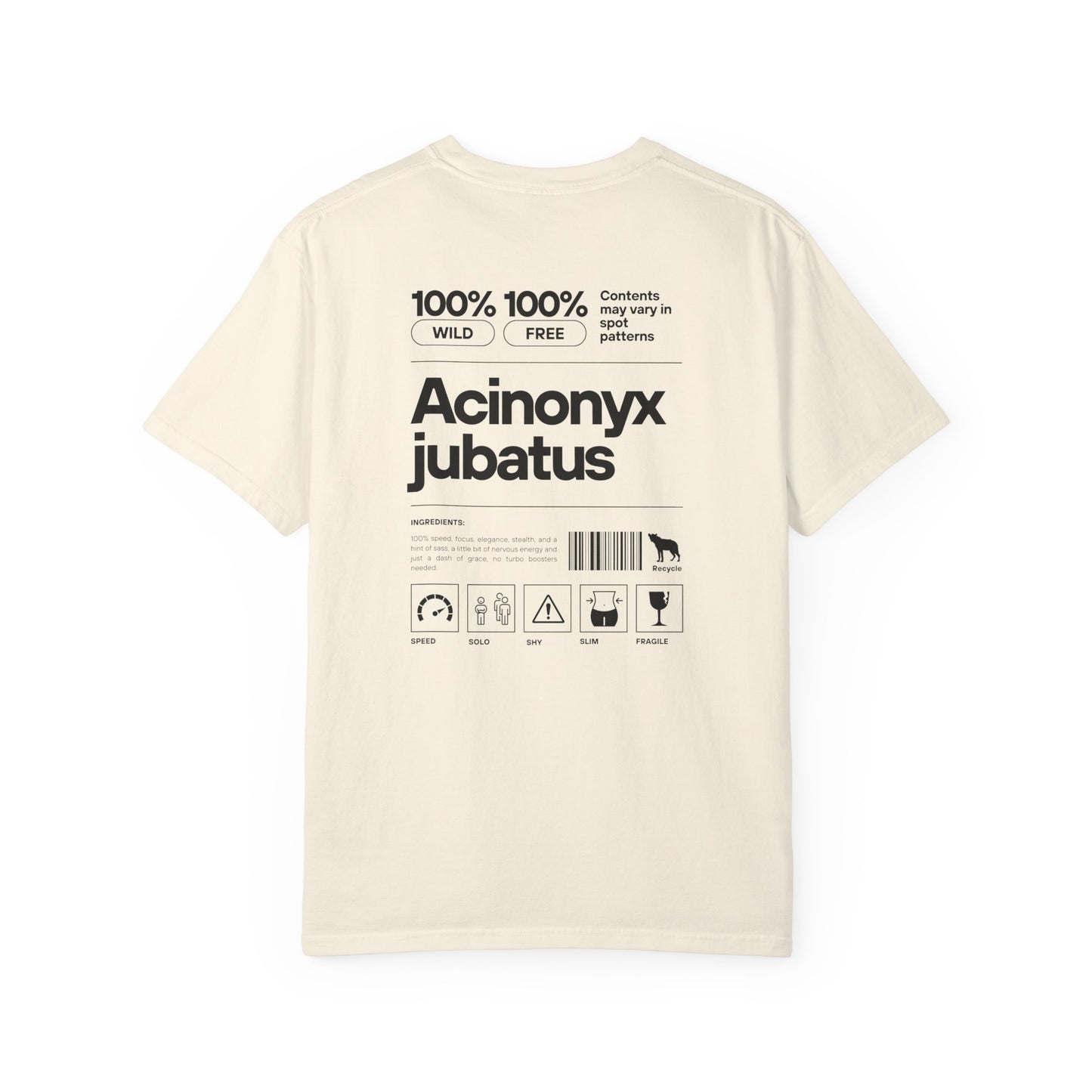 Cheetah Component Graphic T-Shirt, Unique Casual Wear, Fashionable Gift, Nature Lover Apparel, Perfect for Wildlife Enthusiasts