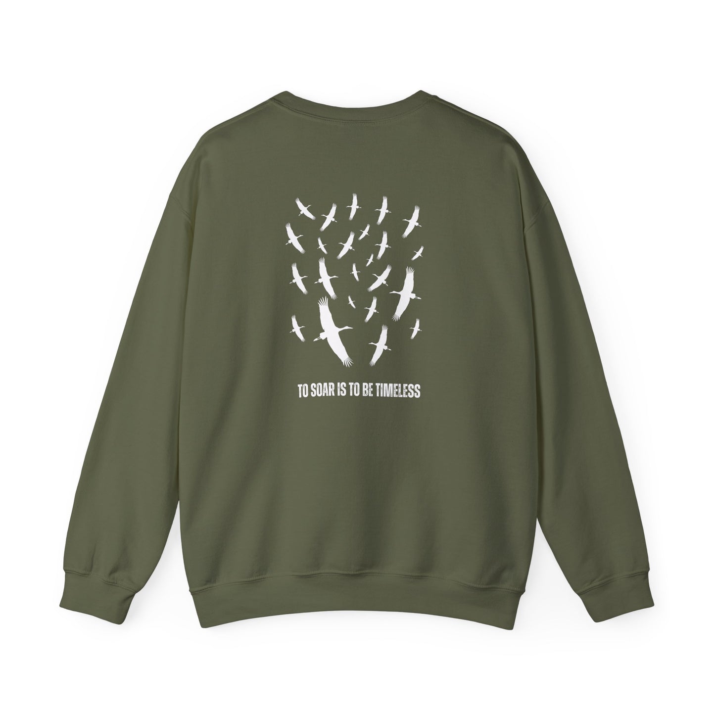 Soaring Stork Crewneck Sweatshirt | Unisex Sweater for Nature Lovers, Perfect for Gift Giving, Cozy Wear, Outdoor Adventures, Eco-Friendly