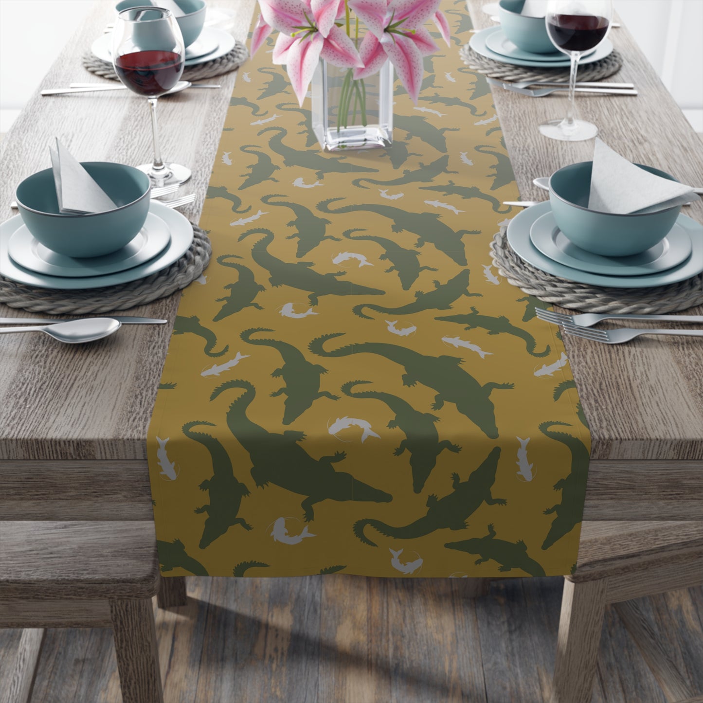 Table Runner - Crocodile Float