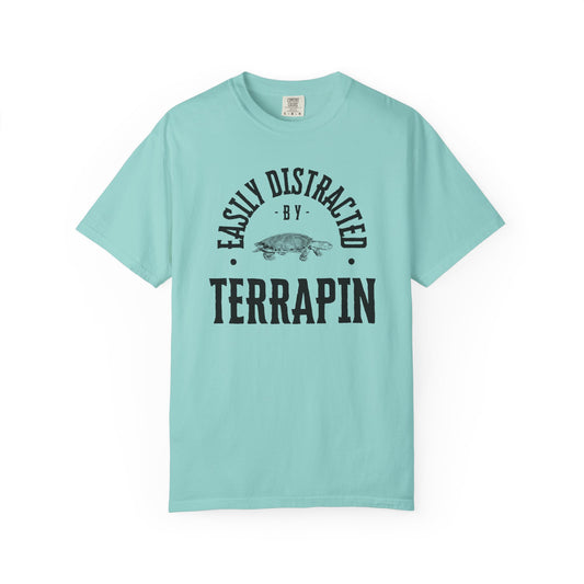 Easily Distracted by Terrapin T-Shirt, Funny Gift for Animal Lovers, Casual Unisex Tee, Birthday Gift, Terrapin Shirt, Nature Lover Apparel
