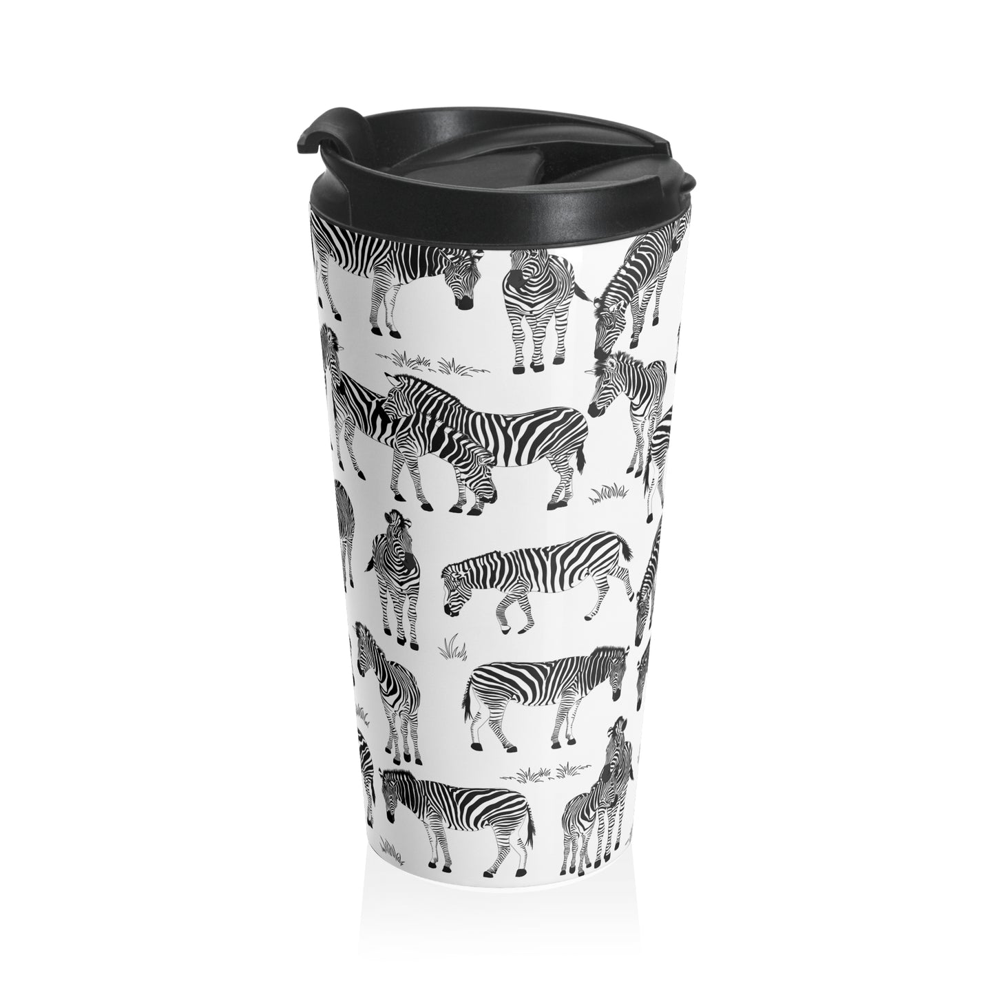 Zebra Pattern Stainless Steel Travel Mug | Stylish Travel Tumbler | Perfect Gift for Animal Lovers, Nature Enthusiasts, or Travel Junkies