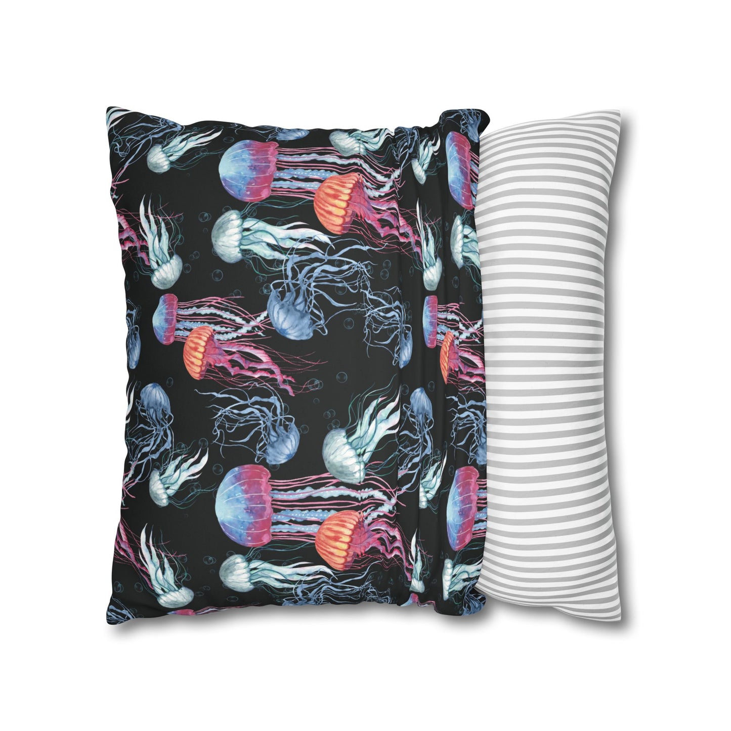 Jellyfish Dance Lux Faux Suede Throw Pillow Cover – 18" x 18" & 20" x 20"