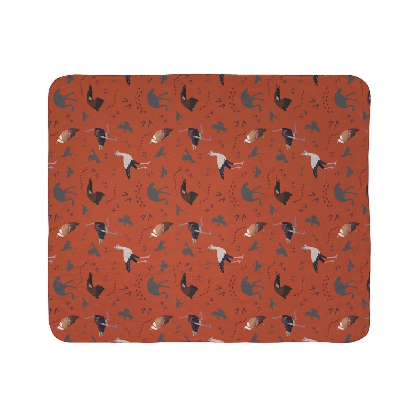 Safari Bird Fleece Sherpa Blanket (Tsavo Dust)