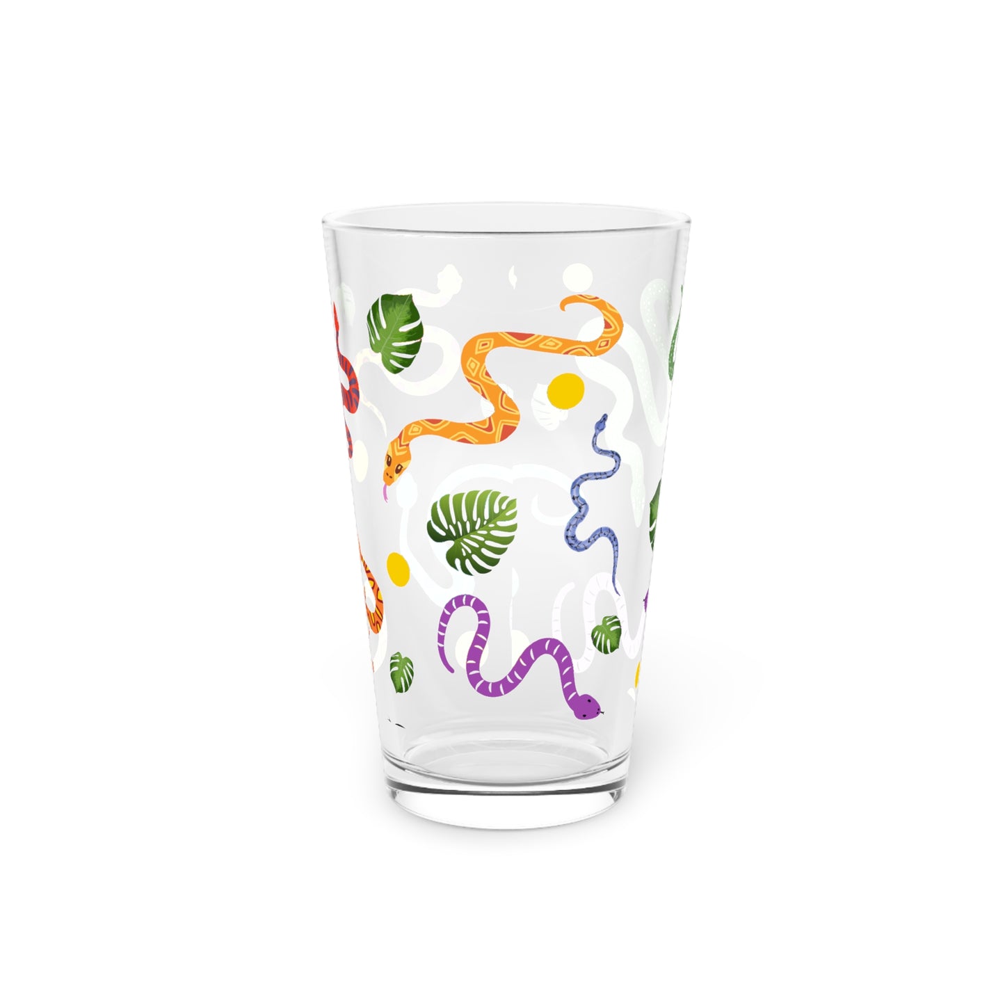 Dancing Snake Print Pint Glass