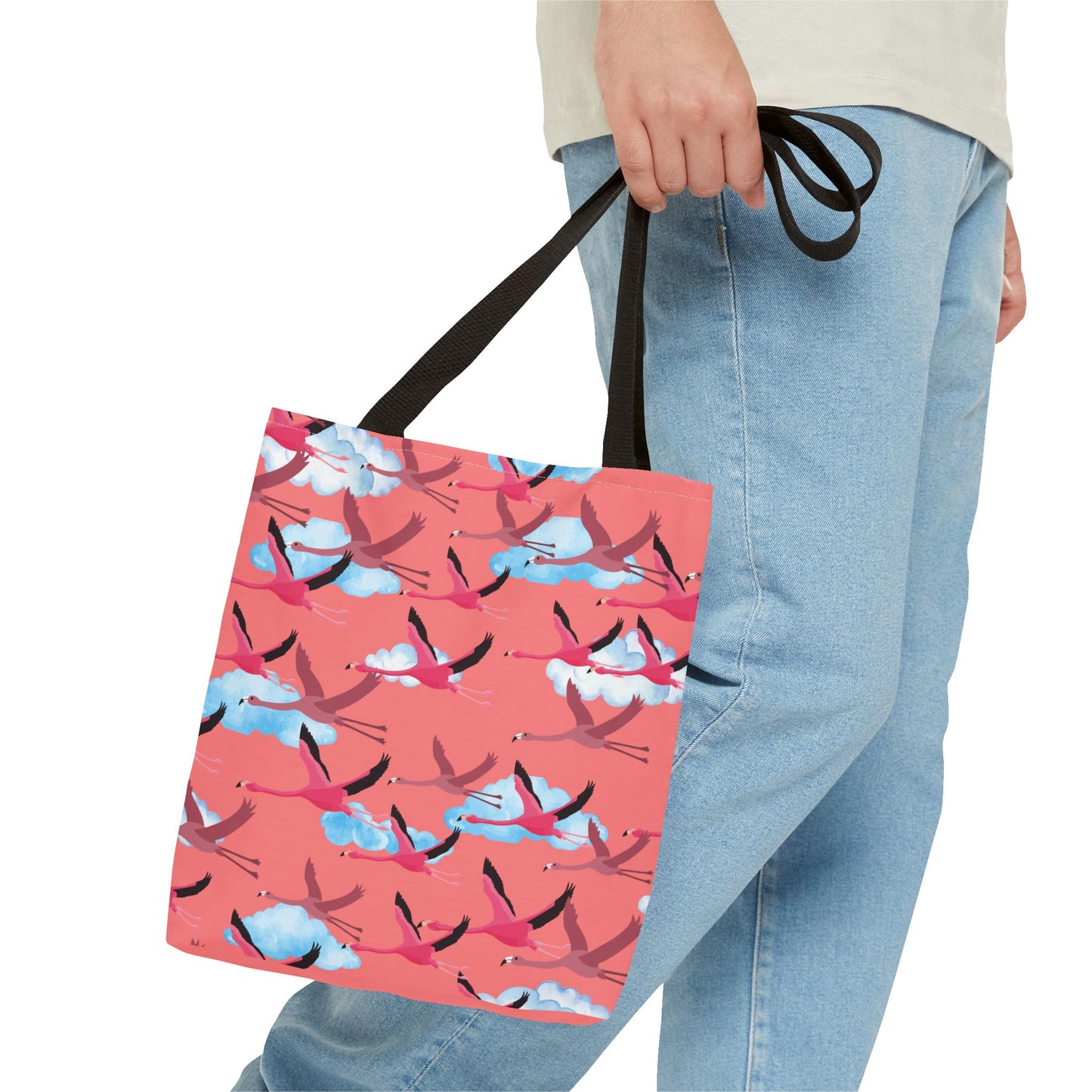 Flying Flamingo Tote Bag