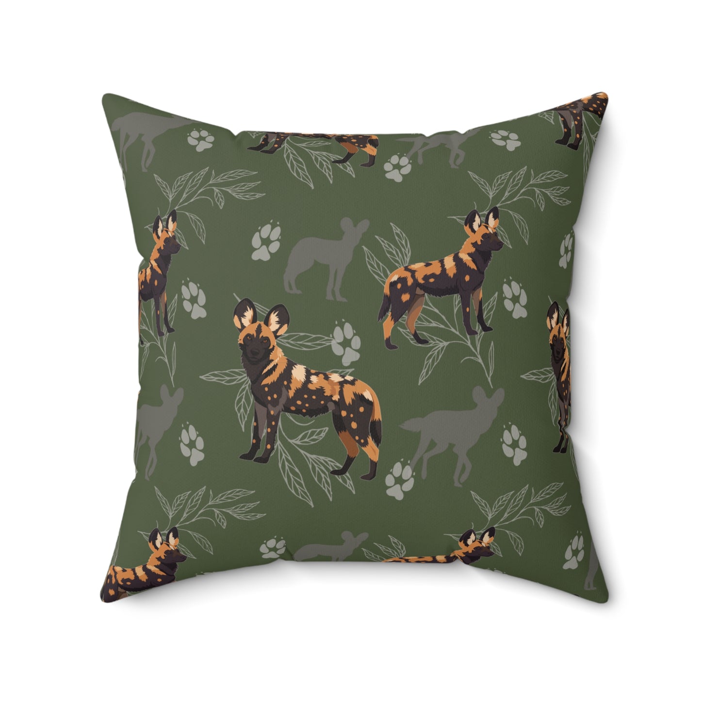 Wild Dog Pack Lux Faux Suede Throw Pillow with Insert - 18" x 18", 20" x 20"