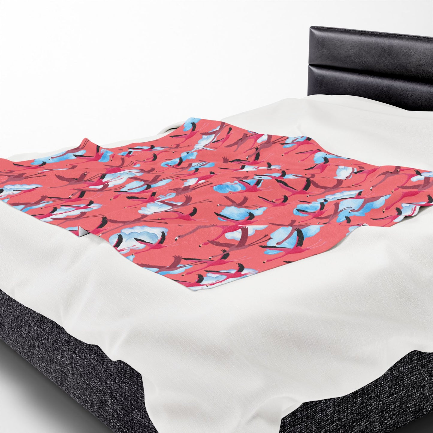 Flying Flamingo Velveteen Plush Blanket