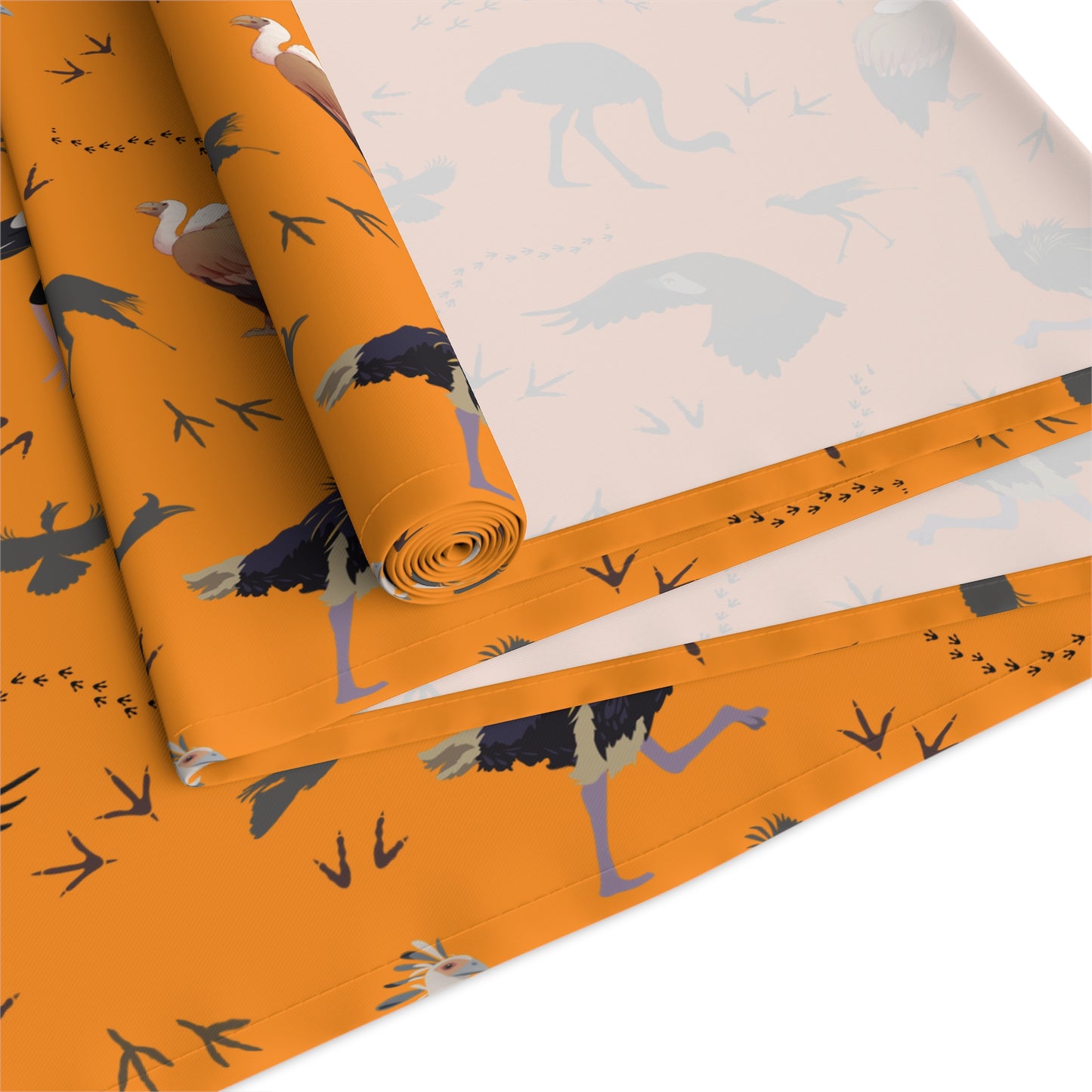 Table Runner - Safari Bird Print (Tangerine)