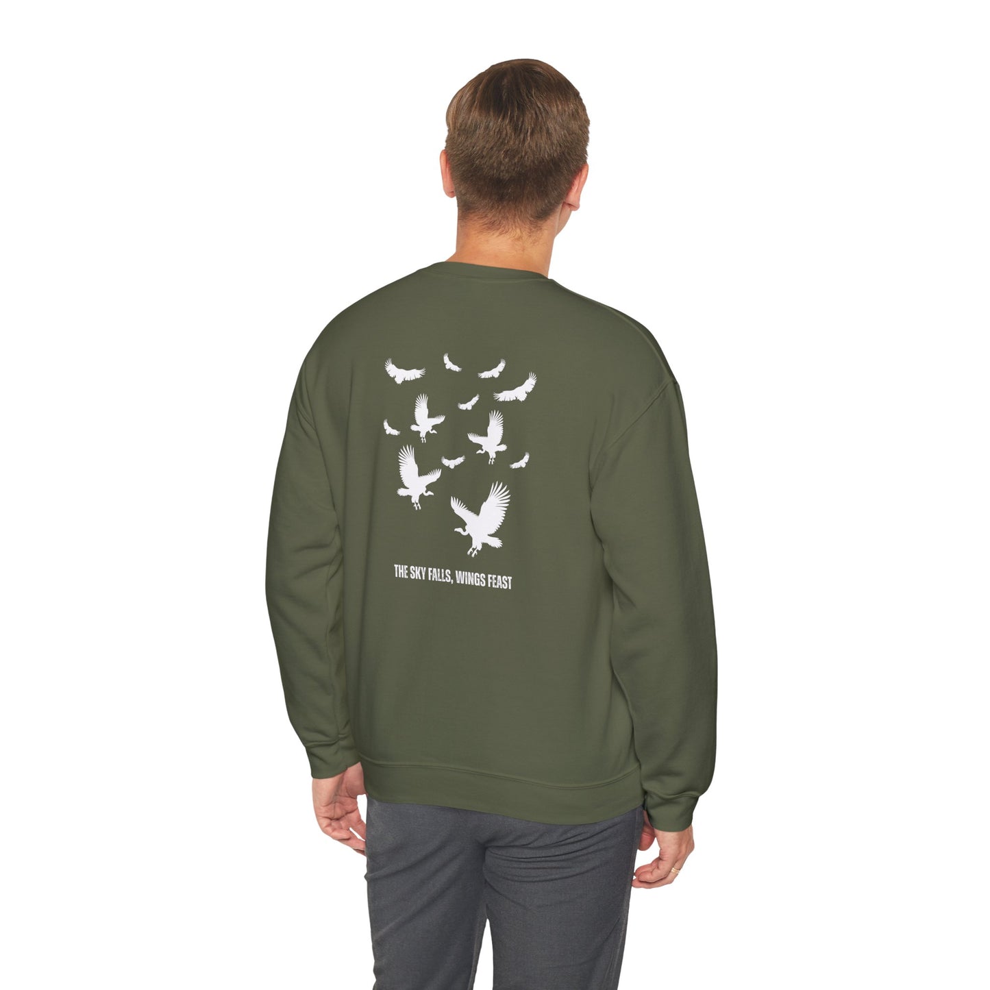 Soaring Vulture Crewneck Sweatshirt | Unisex Sweater for Nature Lovers, Perfect for Gift Giving, Cozy Wear, Outdoor Adventures, Eco-Friendly