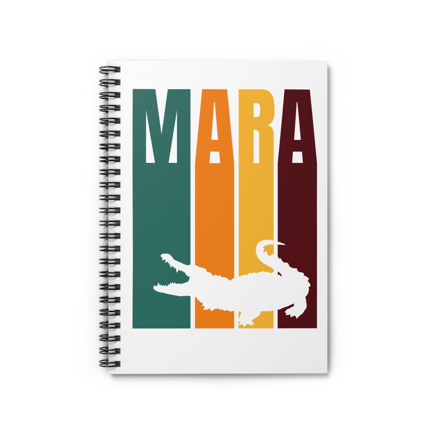 Crocodile in the Mara Spiral Notebook - Ruled Line | Eco-Friendly Journal, Masai Mara Safari, Travel Planner, Gift for Animal Lovers, Creative Writing, Nature Enthusiasts
