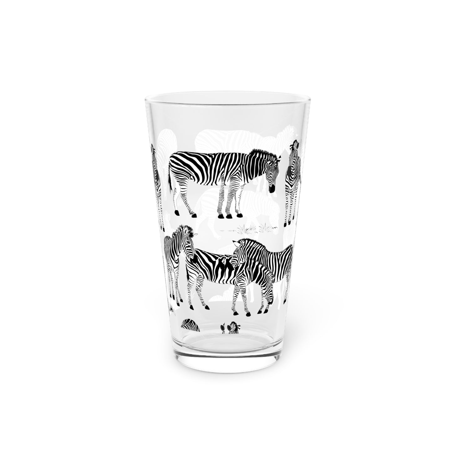 Zebra Print Pint Glass