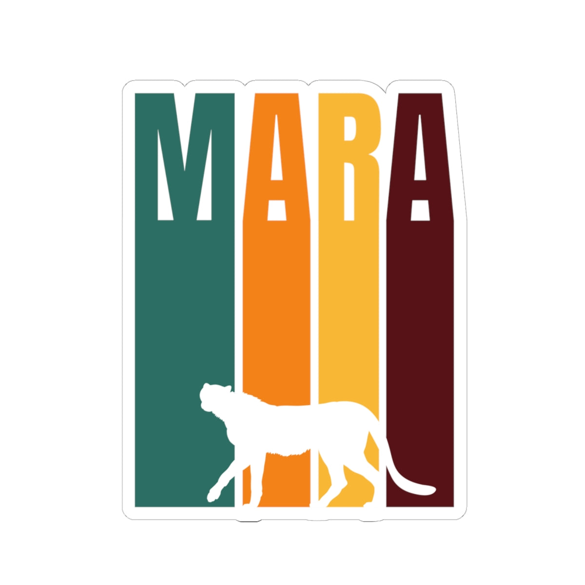 Safari Themed, Cheetah, Masai Mara, Vibrant Kiss-Cut Stickers for Laptop, Scrapbooking, Gifts, Eco-Friendly Decor, Customizable Designs