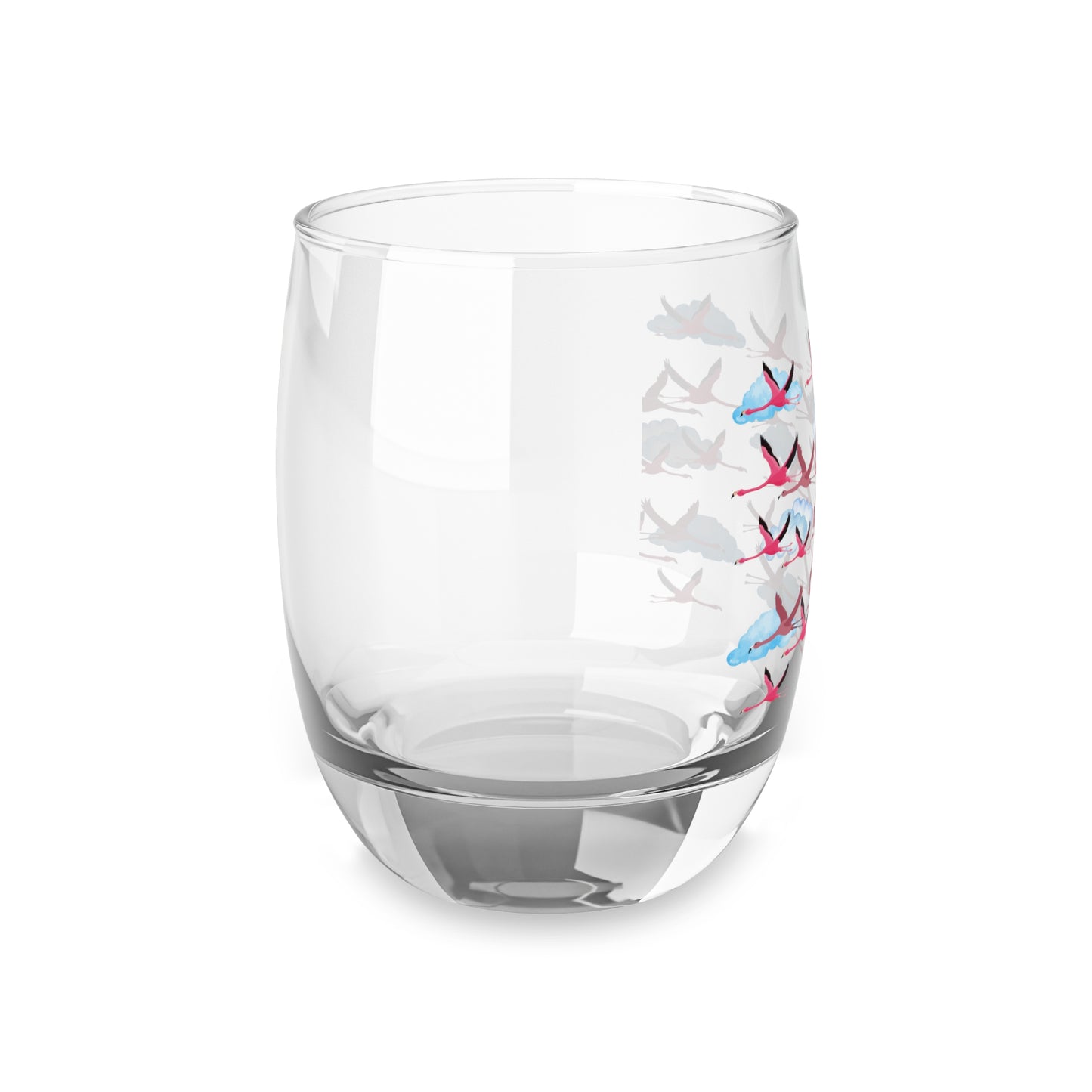 Flying Flamingo Print Whiskey Glass - Perfect Gift for Animal Lovers, Home Bar Decor, or Special Occasions