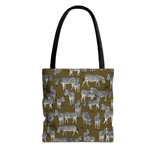 Zebra Herd Tote Bag