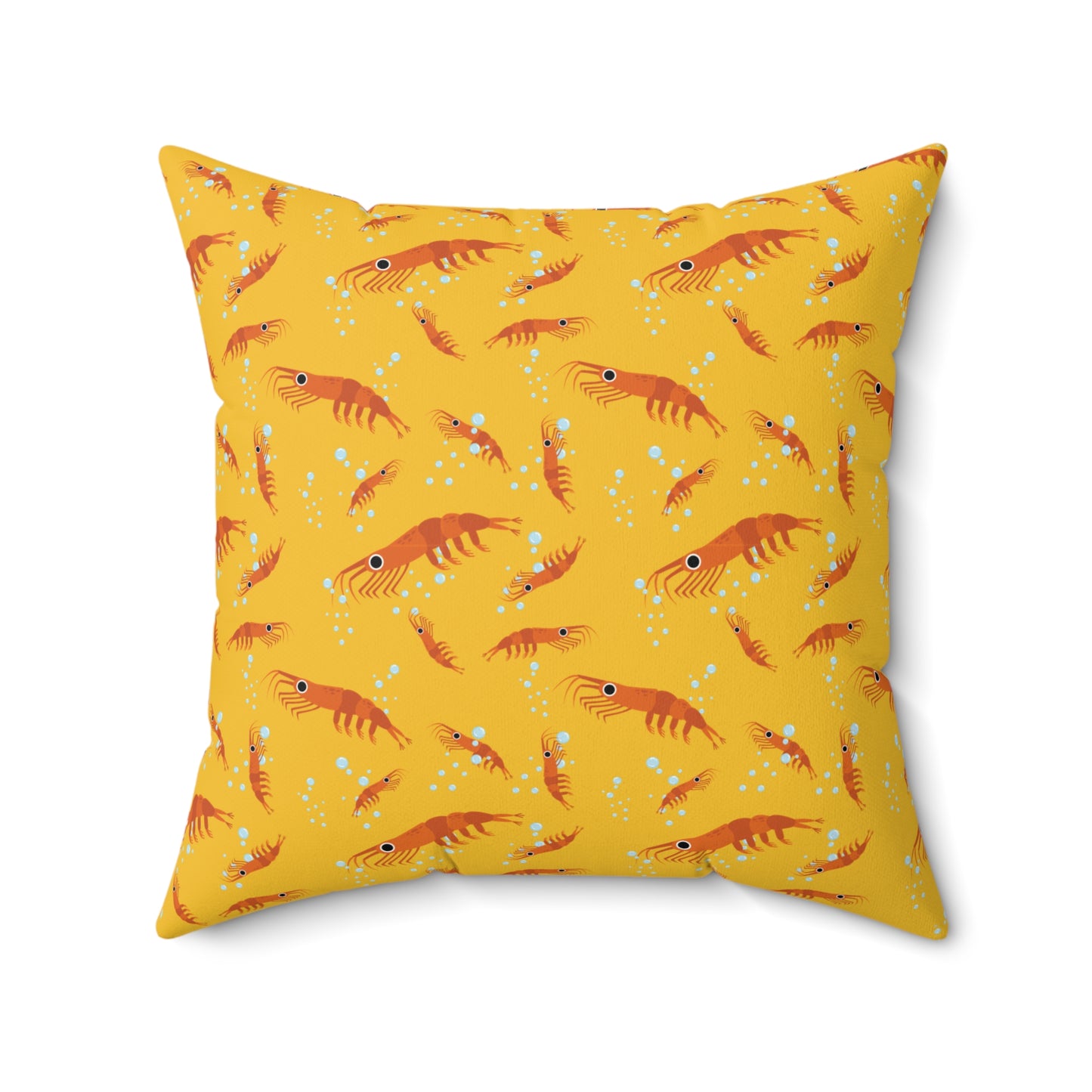 Dancing Shrimp Lux Faux Suede Throw Pillow with Insert - 18" x 18", 20" x 20"