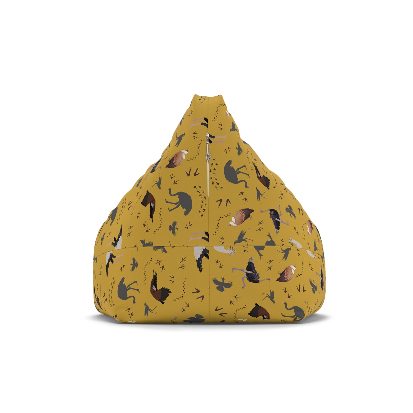 Bean Bag Chair Cover - Safari Bird Pattern (Mustard)