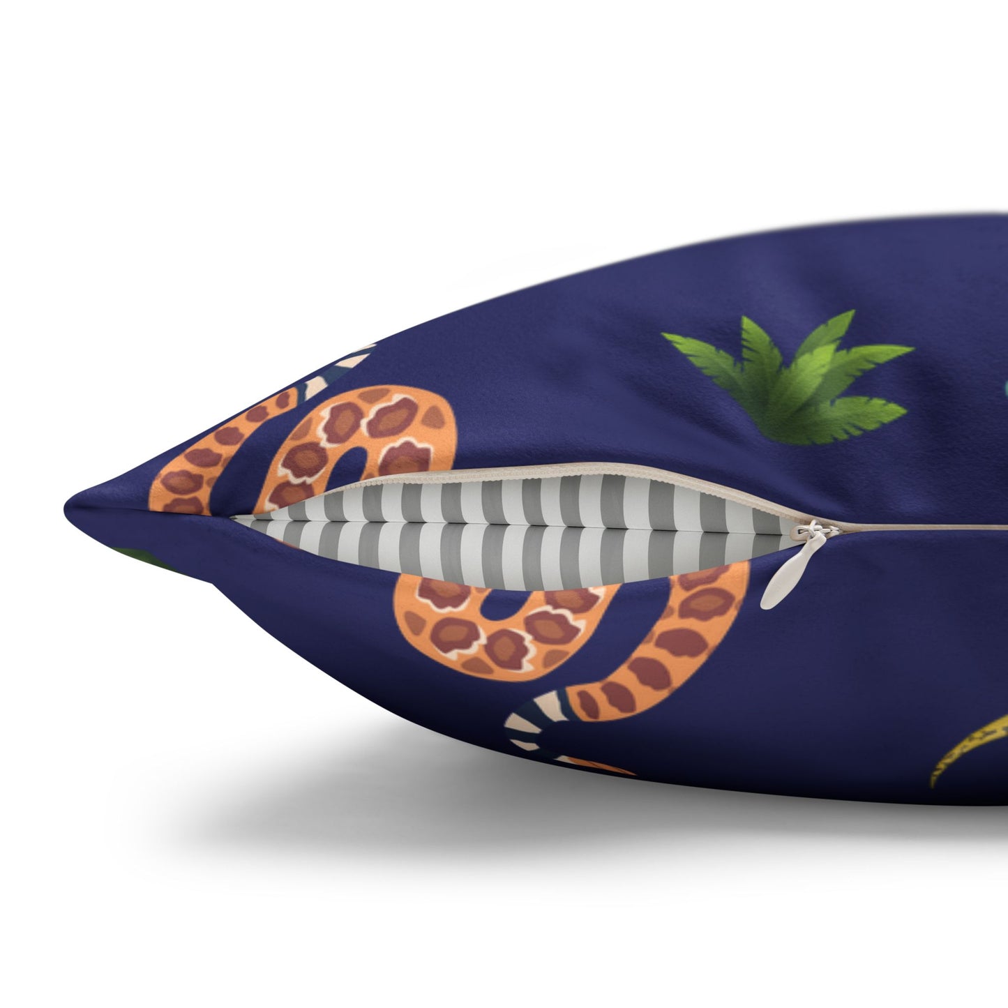 Dancing Reptiles Lux Faux Suede Throw Pillow Cover – 18" x 18" & 20" x 20"