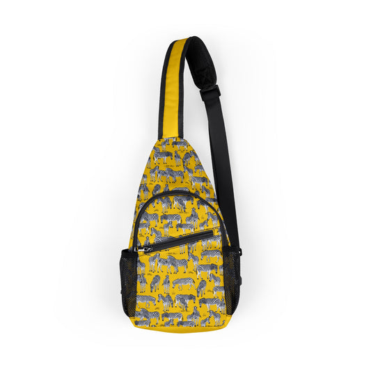 Zebra Herd Chest Bag for Adventurers - Stylish Sling Backpack, Everyday Use, Travel Accessory, Unique Gift Idea, Made for Active Lifestyle