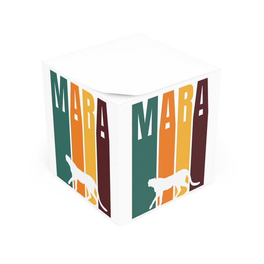 Colorful Mara Cheetah Note Cube | Contemporary Desk Decor, Note Pad, Office Supplies, Gift Idea for Animal Lovers, Home Workspace Essentials