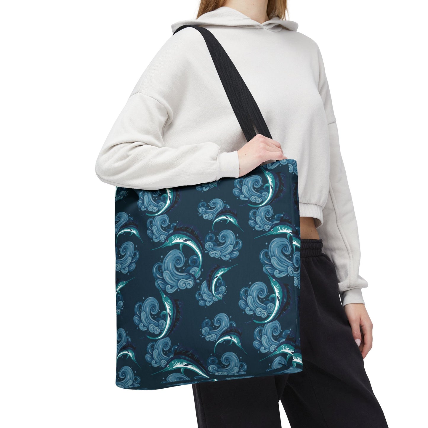 Jumping Marlin Tote Bag