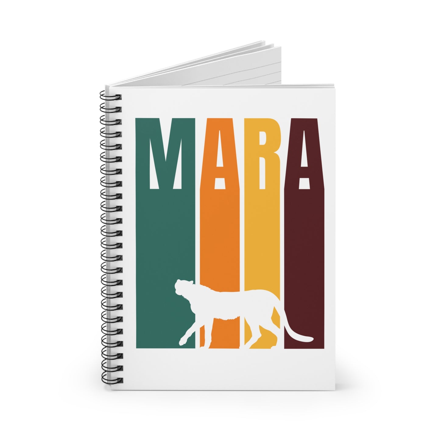Cheetah in the Mara Spiral Notebook - Ruled Line | Eco-Friendly Journal, Masai Mara Safari, Travel Planner, Gift for Animal Lovers, Creative Writing, Nature Enthusiasts