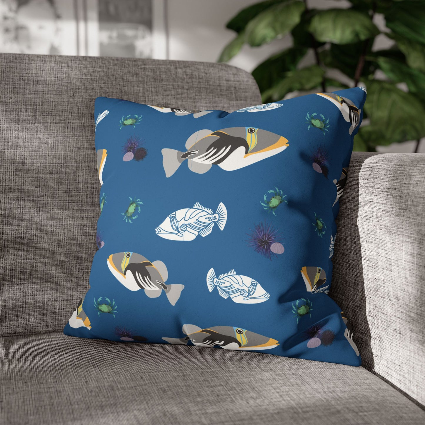 Triggerfish Lux Faux Suede Throw Pillow Cover – 18" x 18" & 20" x 20"