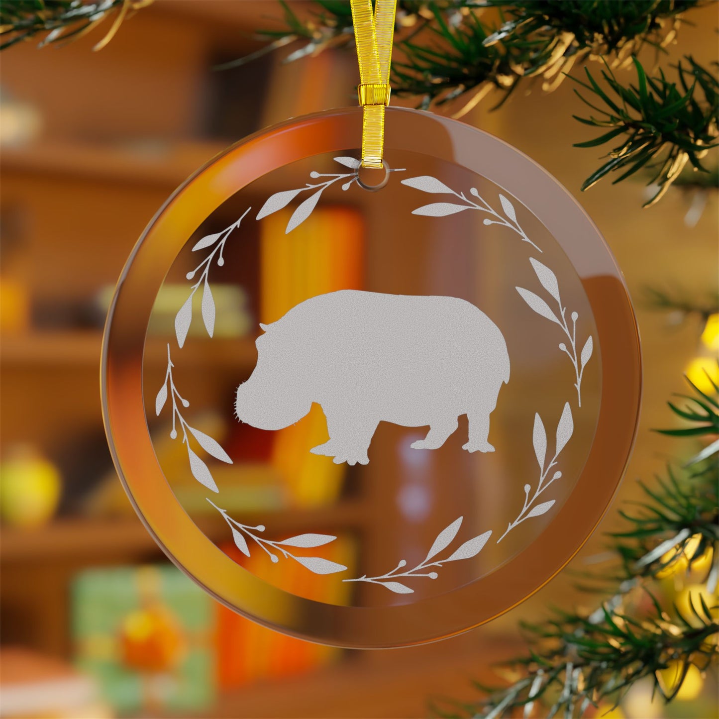 Glass Ornaments - Hippo