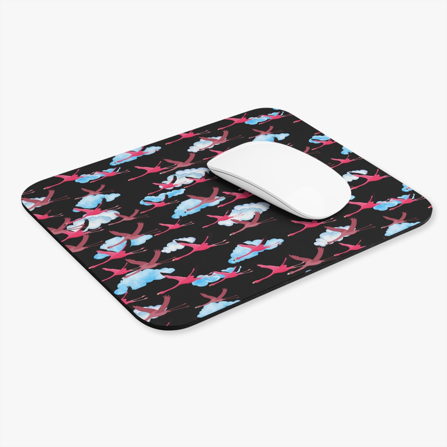 Flying Flamingo Mouse Pad | Fun Office Decor, Computer Accessories, Gift for Animal Lovers, Desk Accessories, Unique Home Office Style
