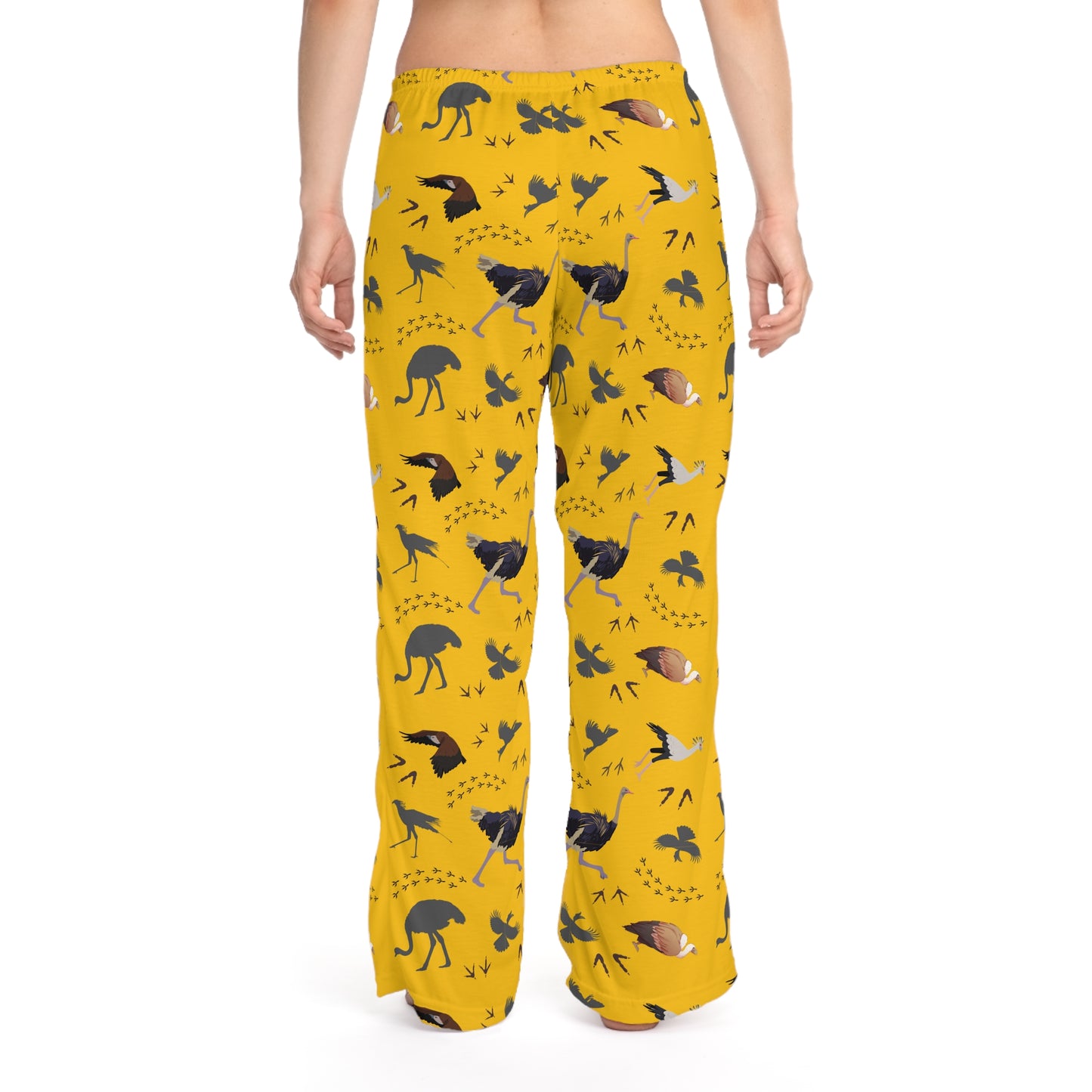 Whimsical Safari Bird Women's Pajama Pants, Cozy Loungewear, Fun Sleepwear, Shark Print PJs, Unique Gift for Her, Relaxation Essentials