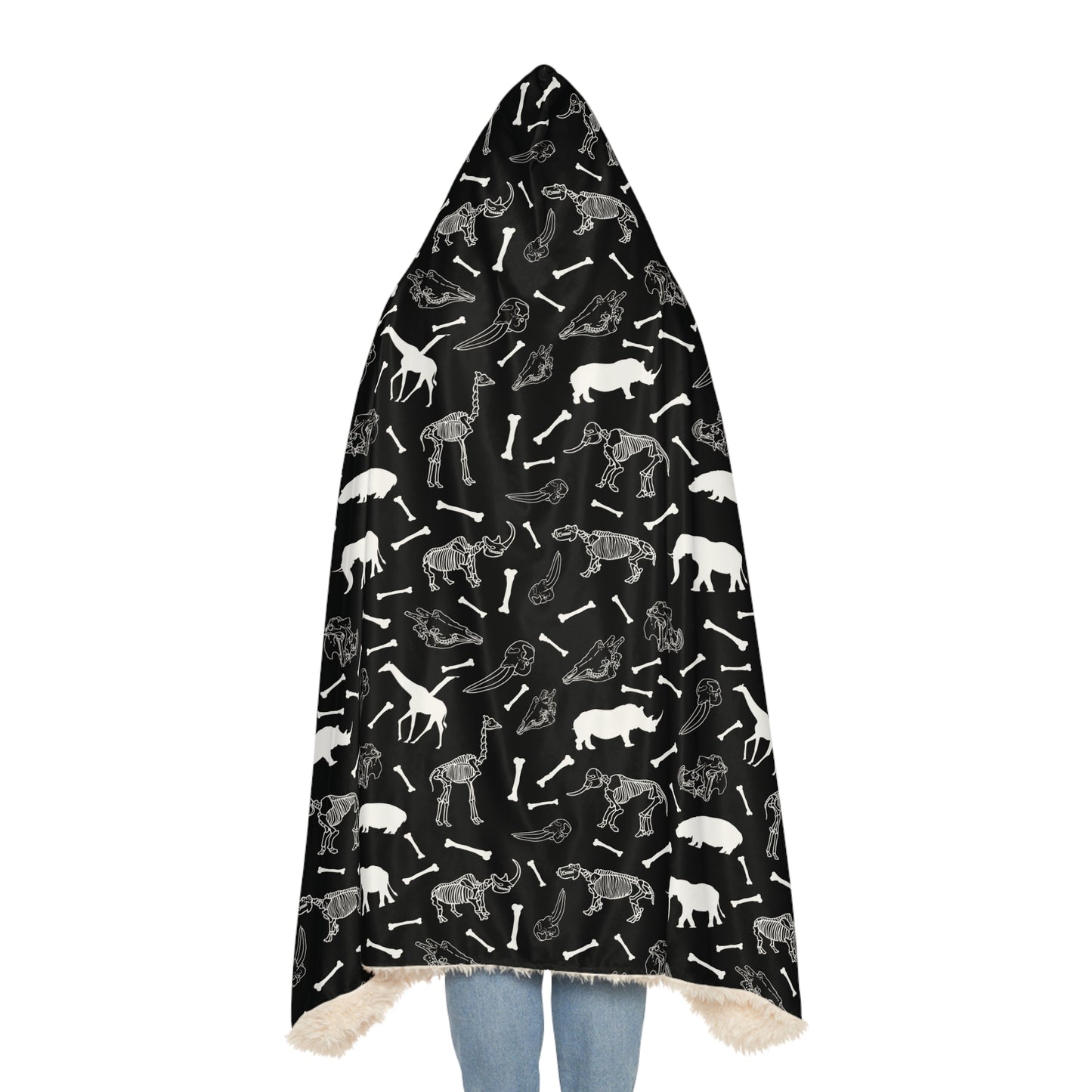Animal Skeleton Hooded Snuggle Blanket