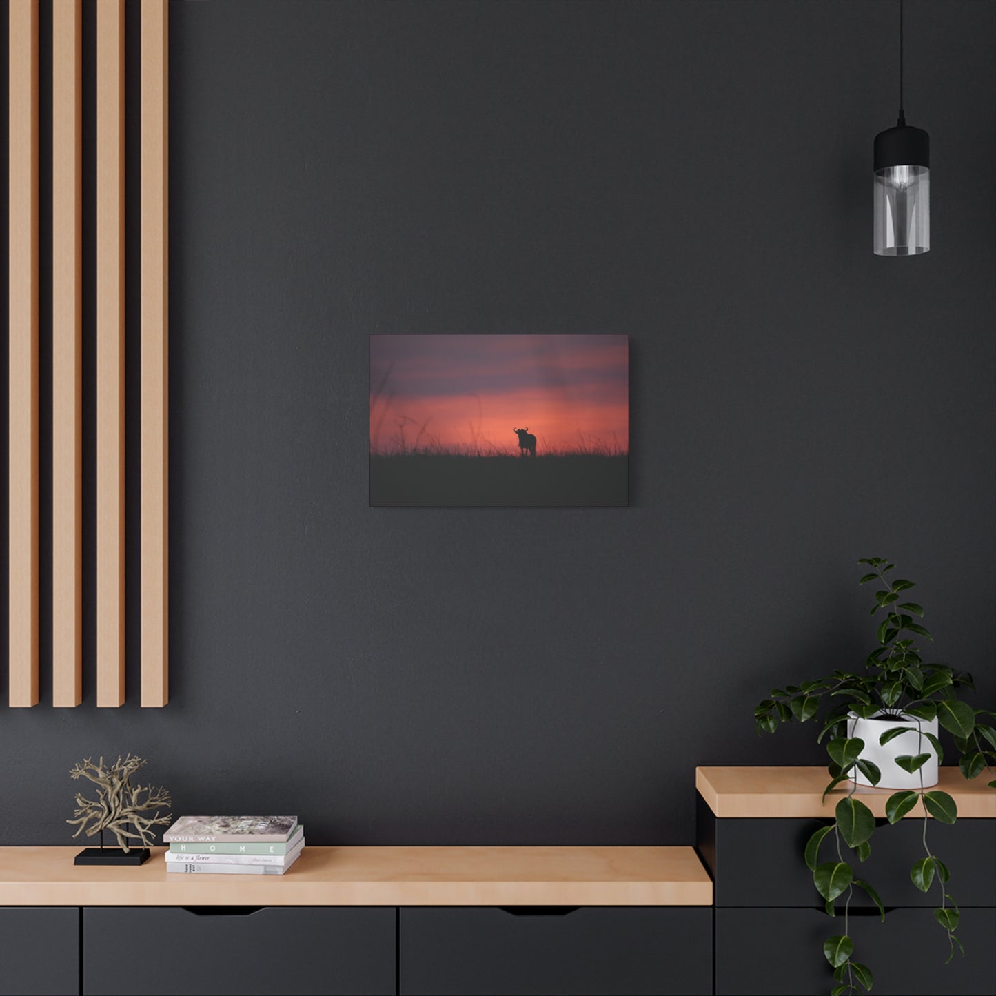 Canvas Art “Wildebeest at Dusk”