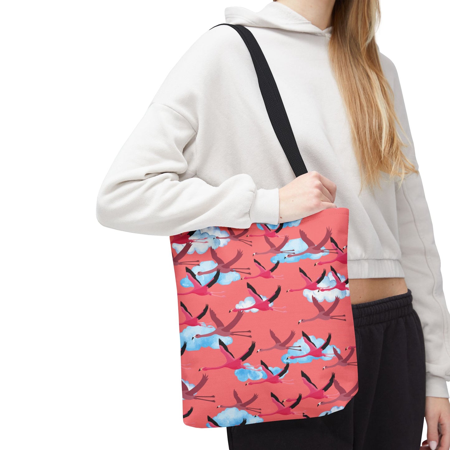 Flying Flamingo Tote Bag