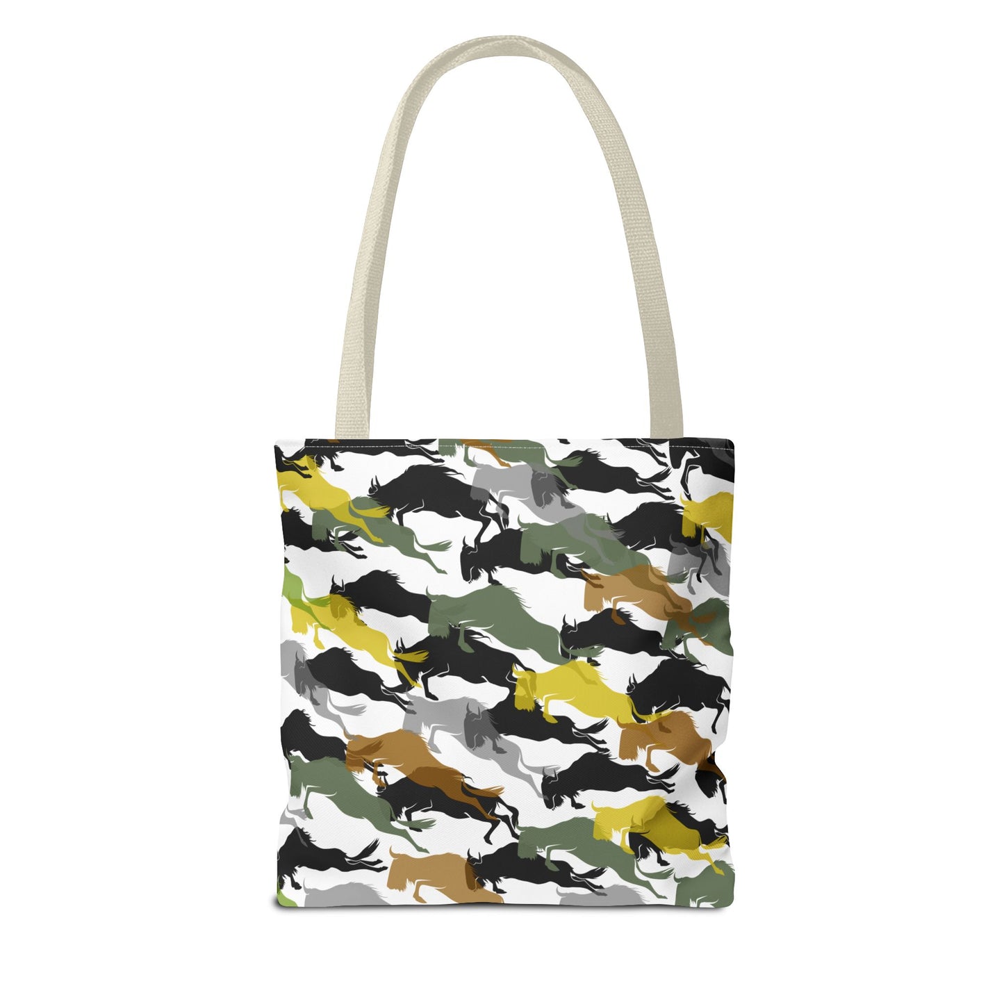 Wildebeest Crossing Tote Bag - White