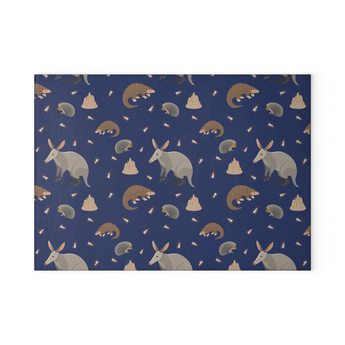 Nocturnal Animal Glass Cutting Board