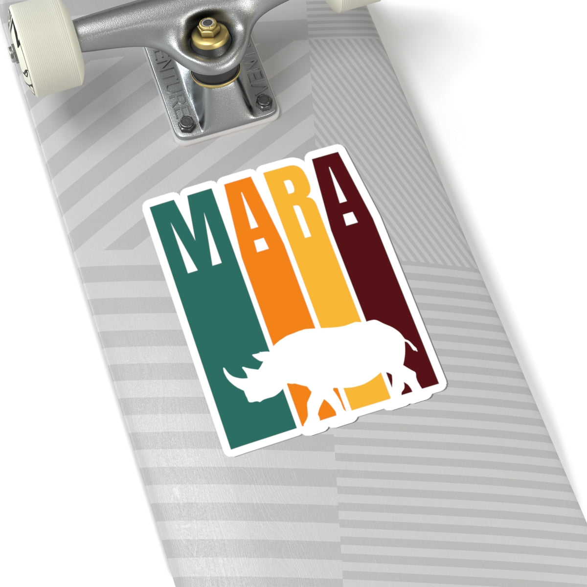 Safari Themed, Rhino, Masai Mara, Vibrant Kiss-Cut Stickers for Laptop, Scrapbooking, Gifts, Eco-Friendly Decor, Customizable Designs