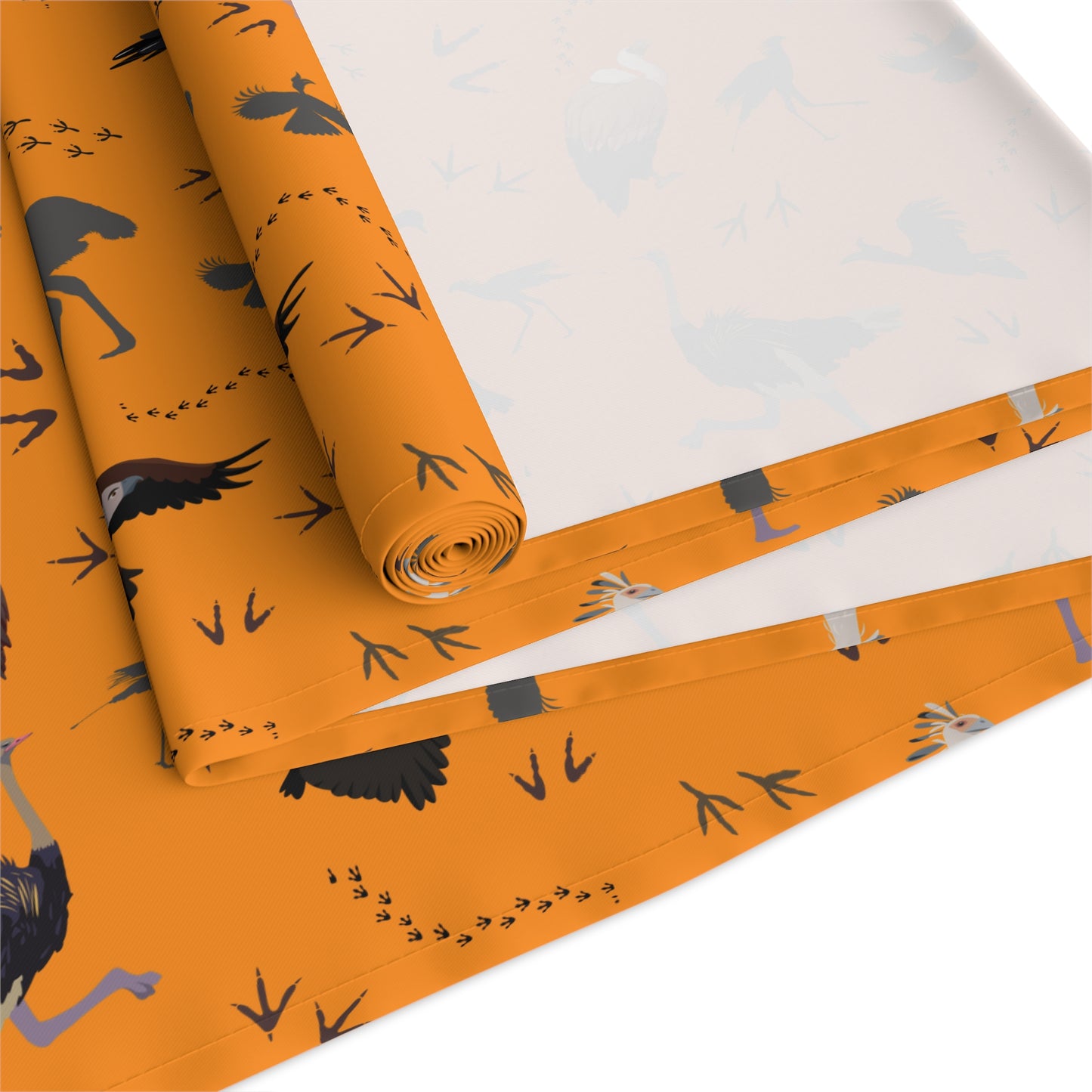 Table Runner - Safari Bird Print (Tangerine)