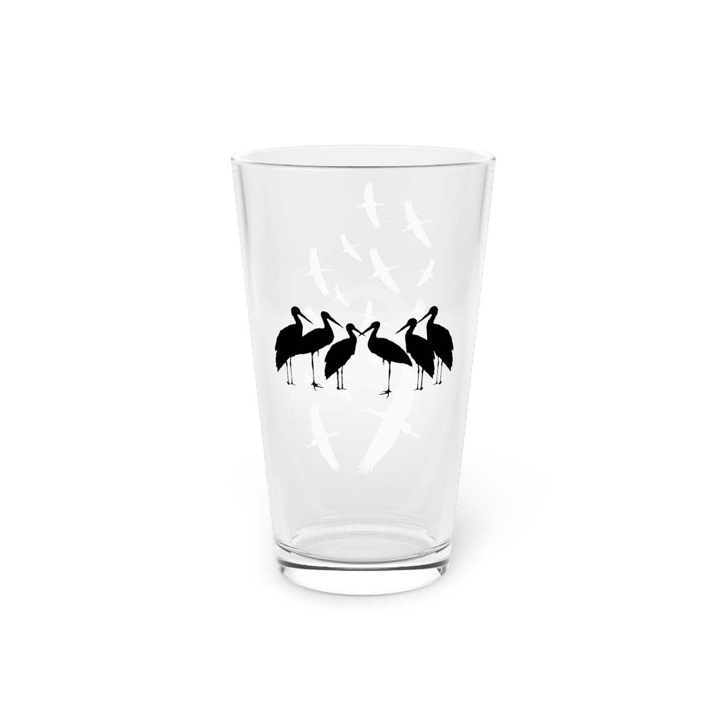 Soaring Storks Pint Glass