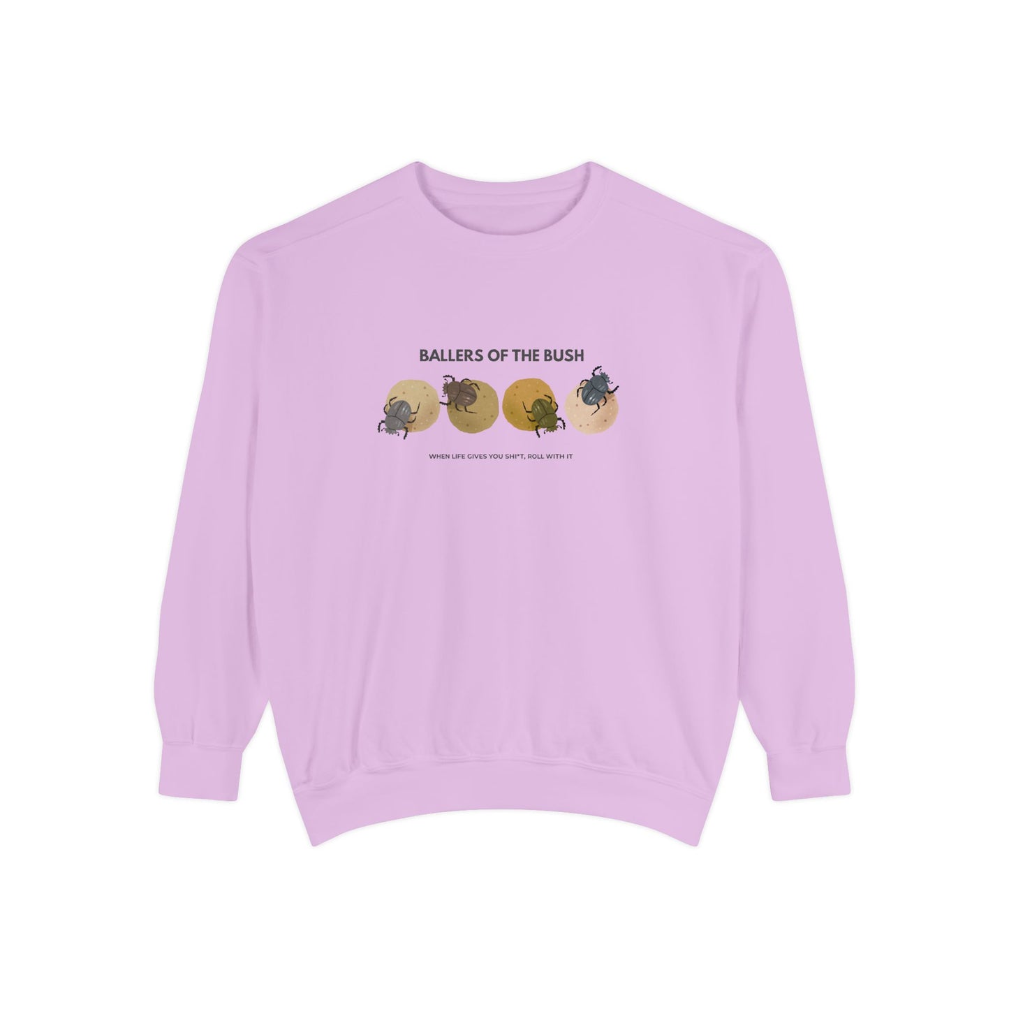 Rolling Dung Beetle Design Sweatshirt, Cozy Unisex Pullover, Perfect for Nature Lovers, Gifts for Biologists, Casual Layering Piece