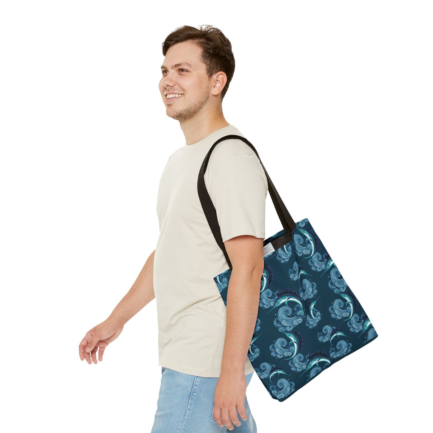 Jumping Marlin Tote Bag