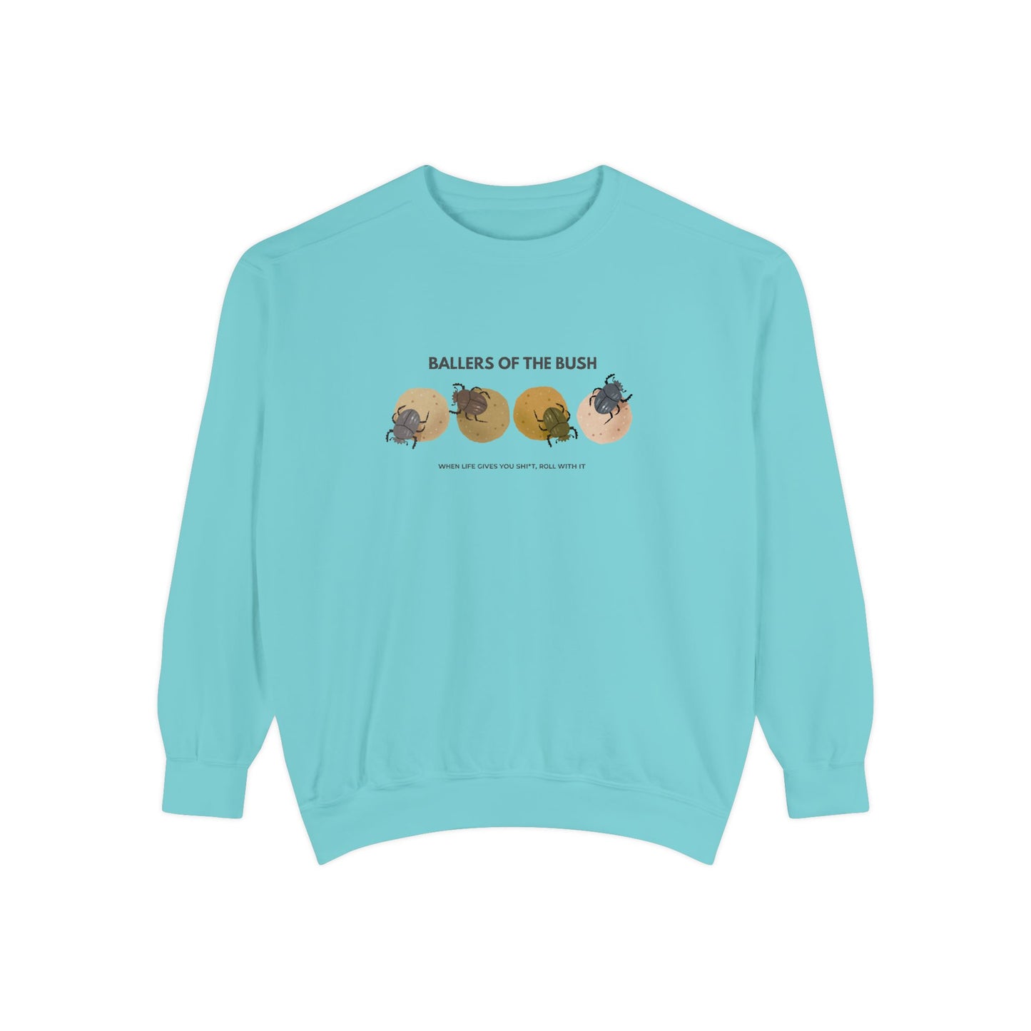 Rolling Dung Beetle Design Sweatshirt, Cozy Unisex Pullover, Perfect for Nature Lovers, Gifts for Biologists, Casual Layering Piece