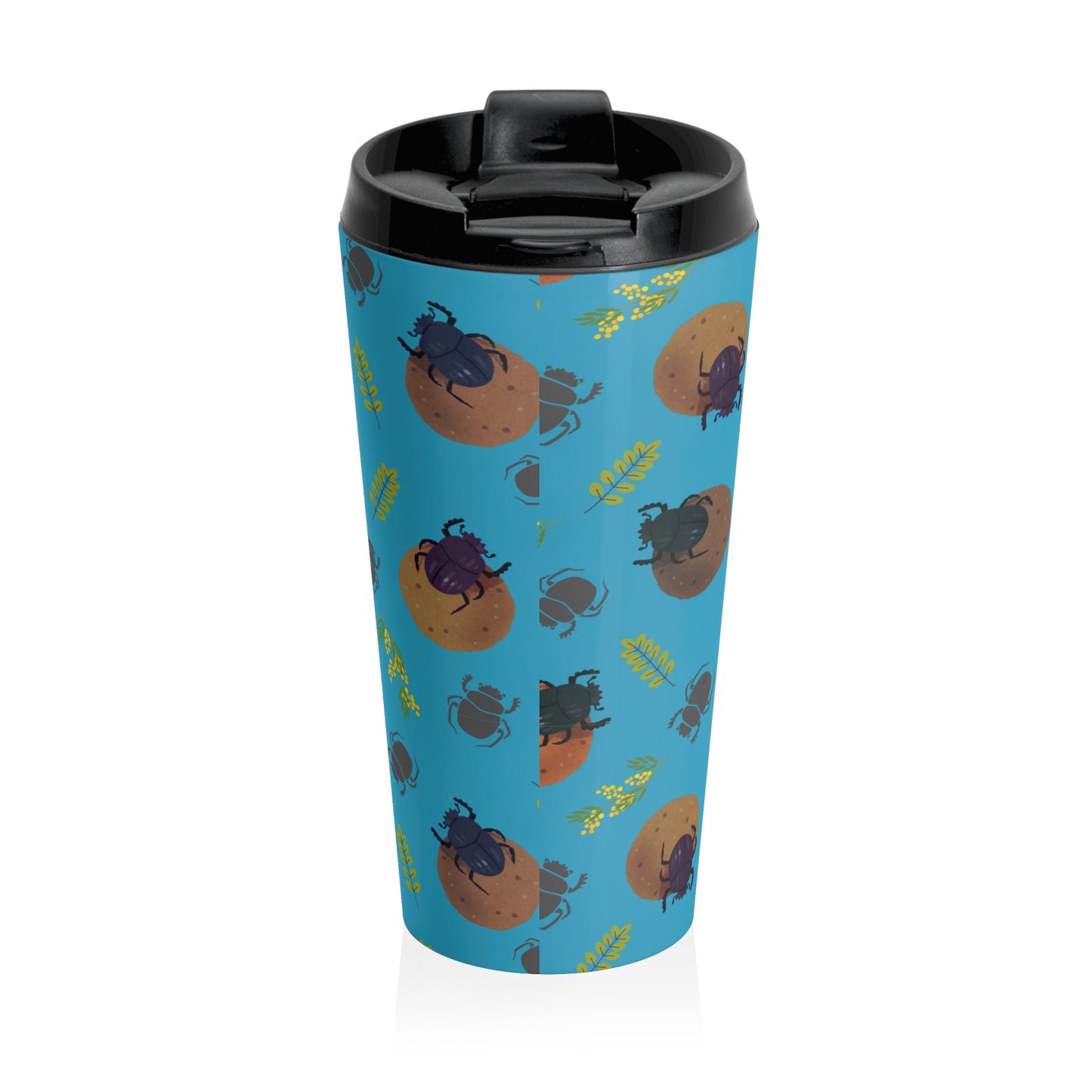 Dung Beetle - Scarab Pattern Stainless Steel Travel Mug