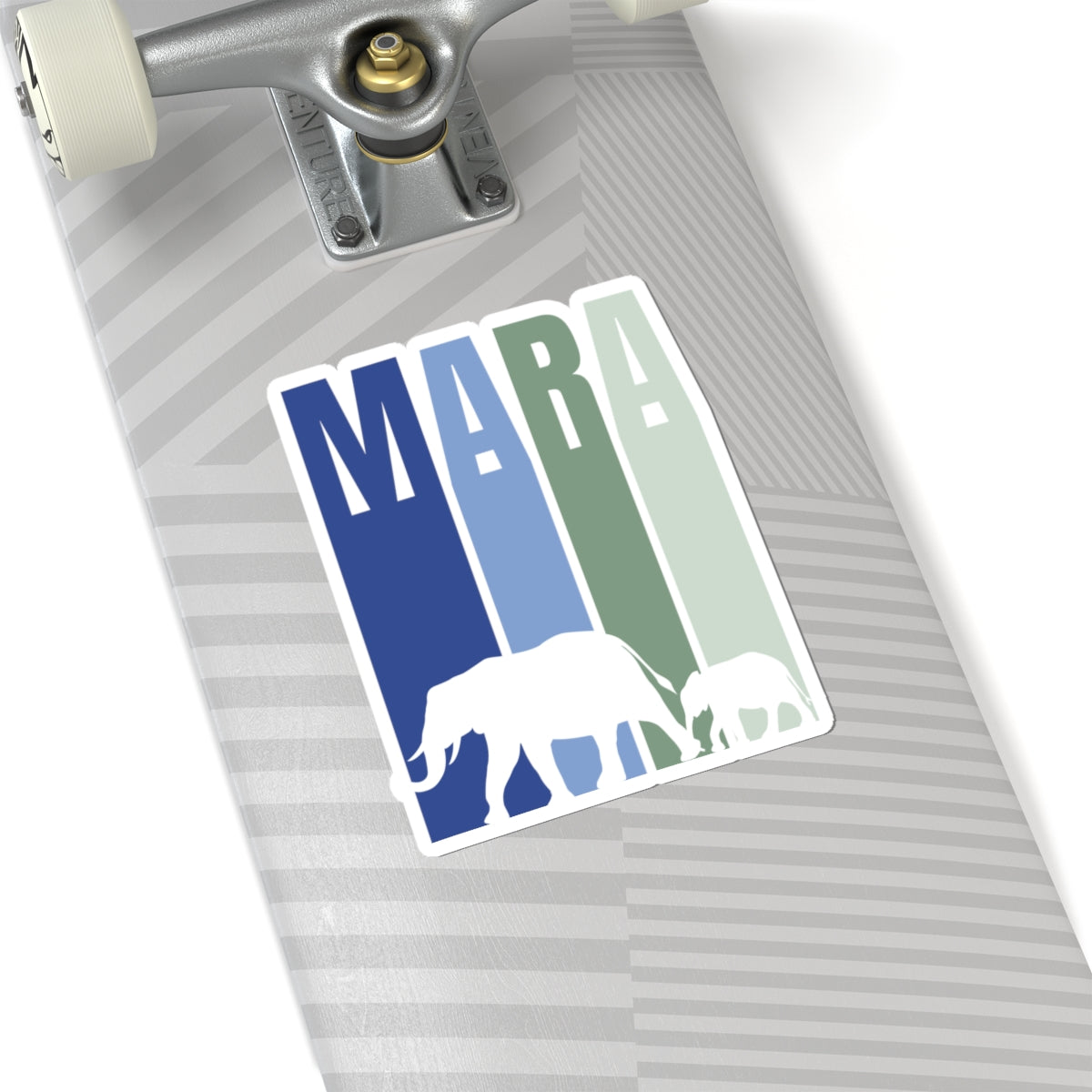 Safari Themed, Mummy and baby Elephants, Masai Mara, Blue, Vibrant Kiss-Cut Stickers for Laptop, Scrapbooking, Gifts, Eco-Friendly Decor, Customizable Designs