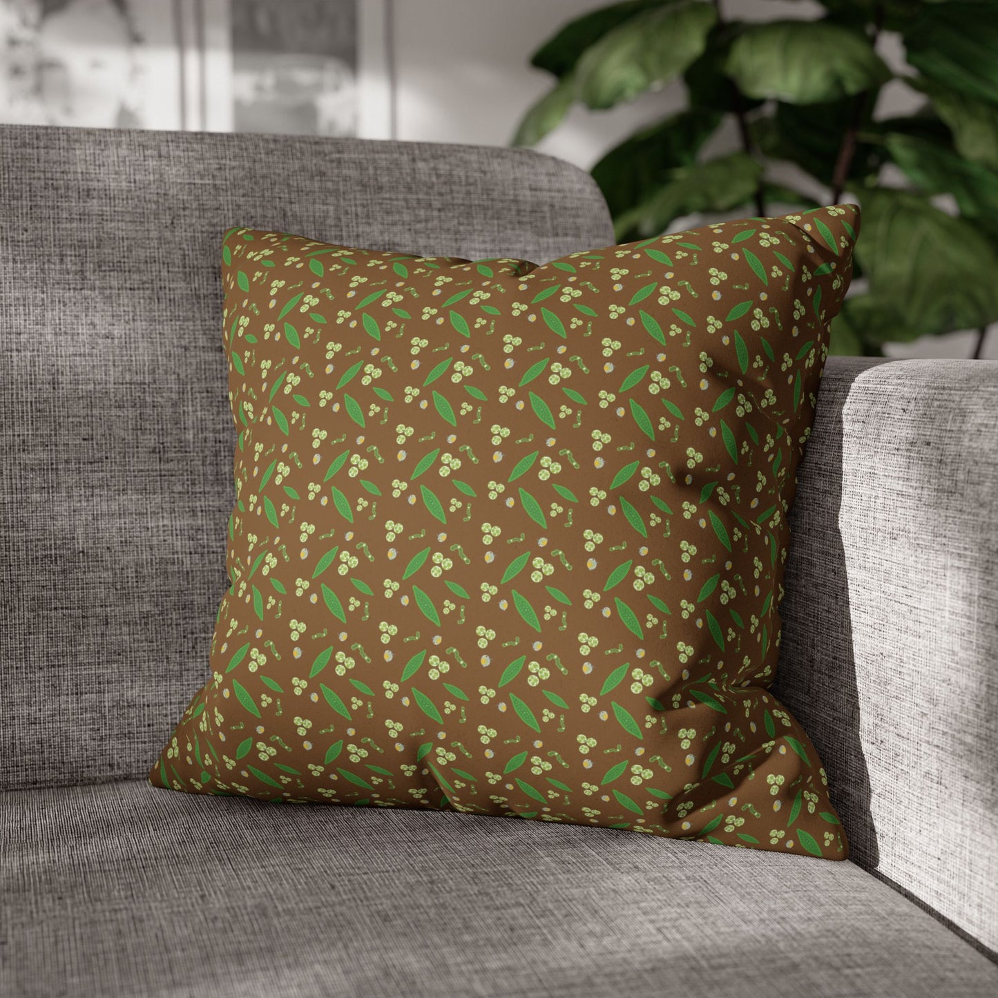 Plankton Lux Faux Suede Throw Pillow Cover – 18" x 18" & 20" x 20"