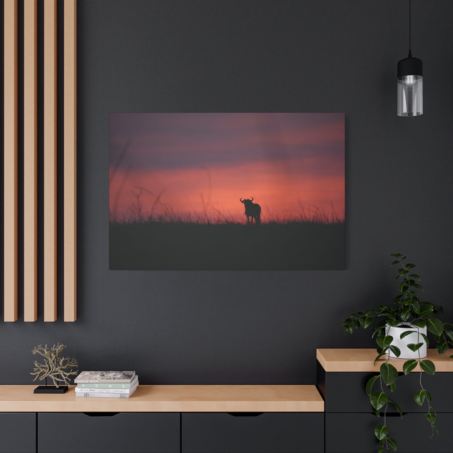 Canvas Art “Wildebeest at Dusk”