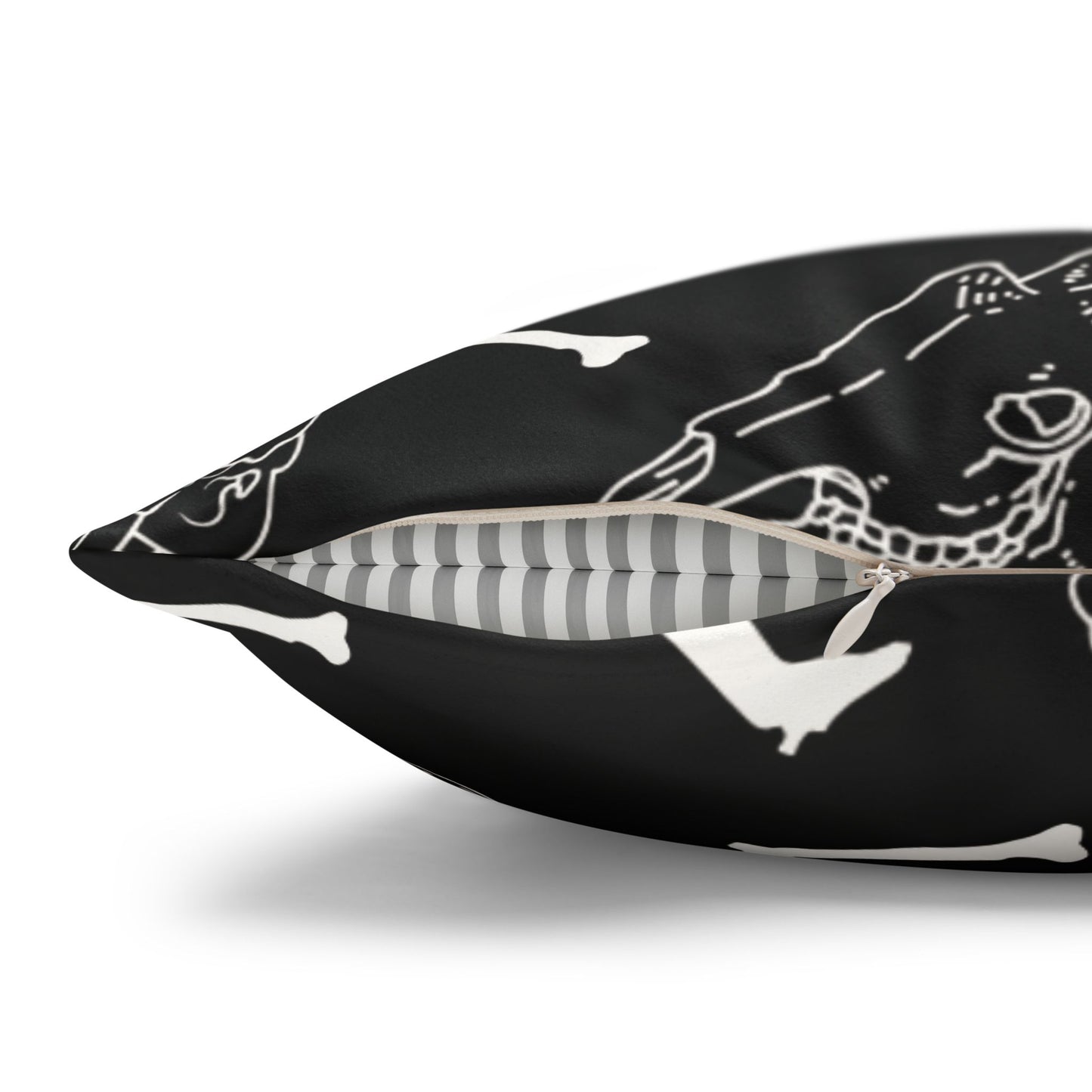 Animal Skeleton Lux Faux Suede Throw Pillow Cover – 18" x 18" & 20" x 20"