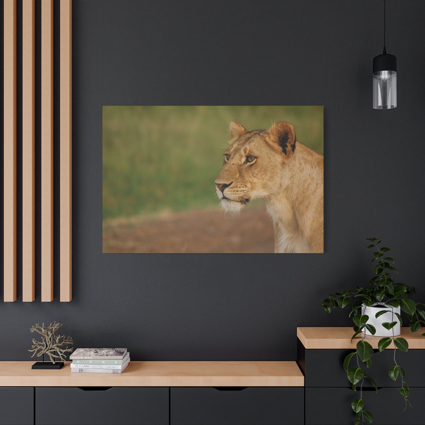 Canvas Art Lioness "Eyes of Intent"