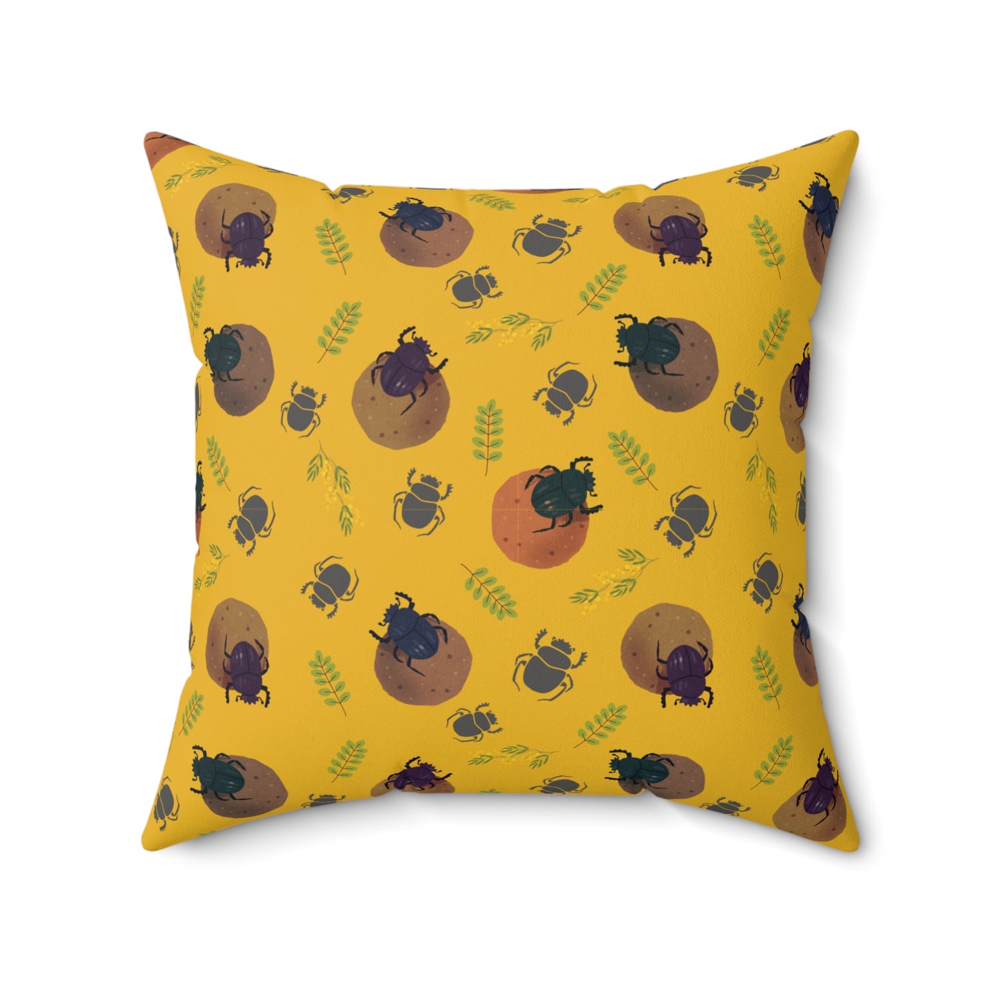 Dung Beetle Lux Faux Suede Throw Pillow with Insert - 18" x 18", 20" x 20"