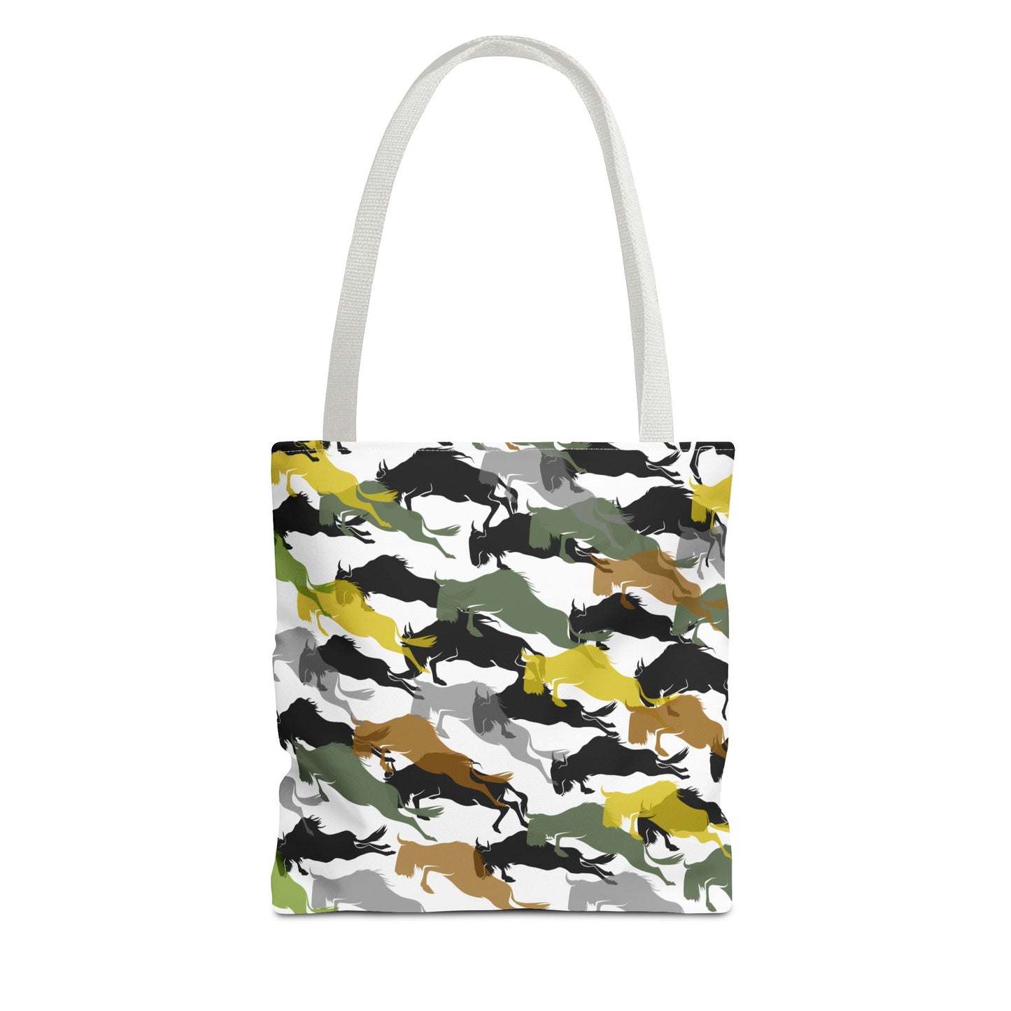 Wildebeest Crossing Tote Bag - White